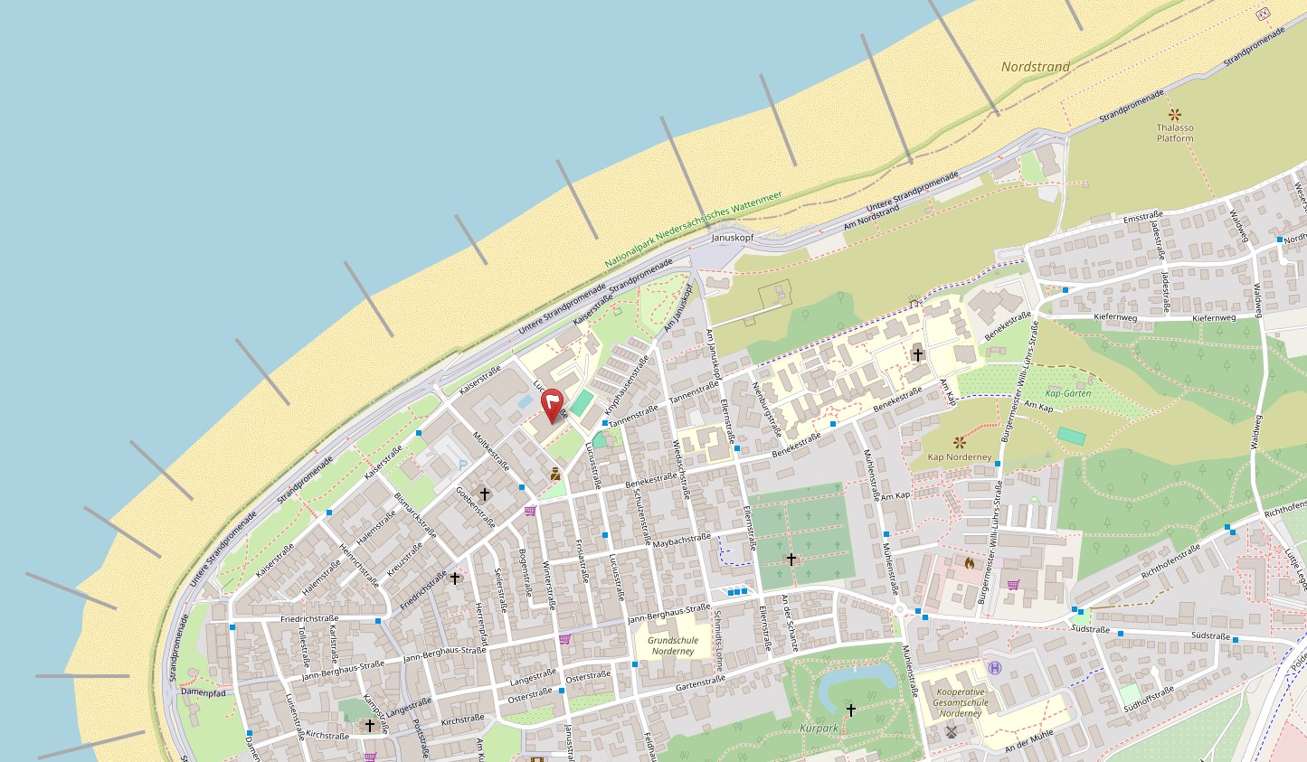 Kartenansicht: Kaiserstraße 26, Norderney